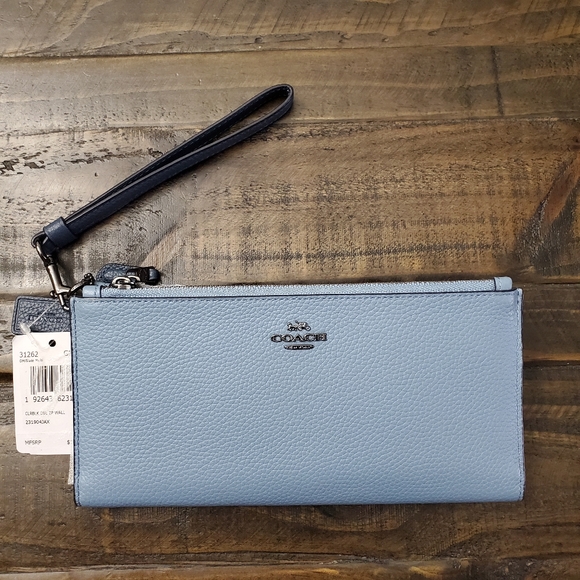 Coach Accessories - COACH Double Zip Colorblock Wallet